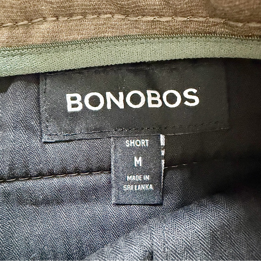 Bonobos Off Duty Elastic Waist Pants Mens Medium Short Green Stretch Work Travel - Picture 5 of 11